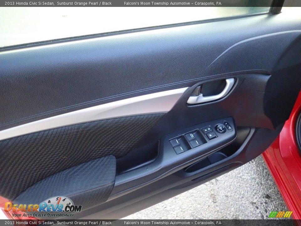 2013 Honda Civic Si Sedan Sunburst Orange Pearl / Black Photo #18