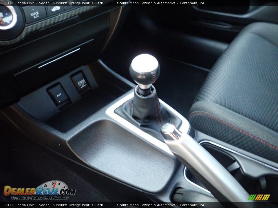 2013 Honda Civic Si Sedan Sunburst Orange Pearl / Black Photo #19