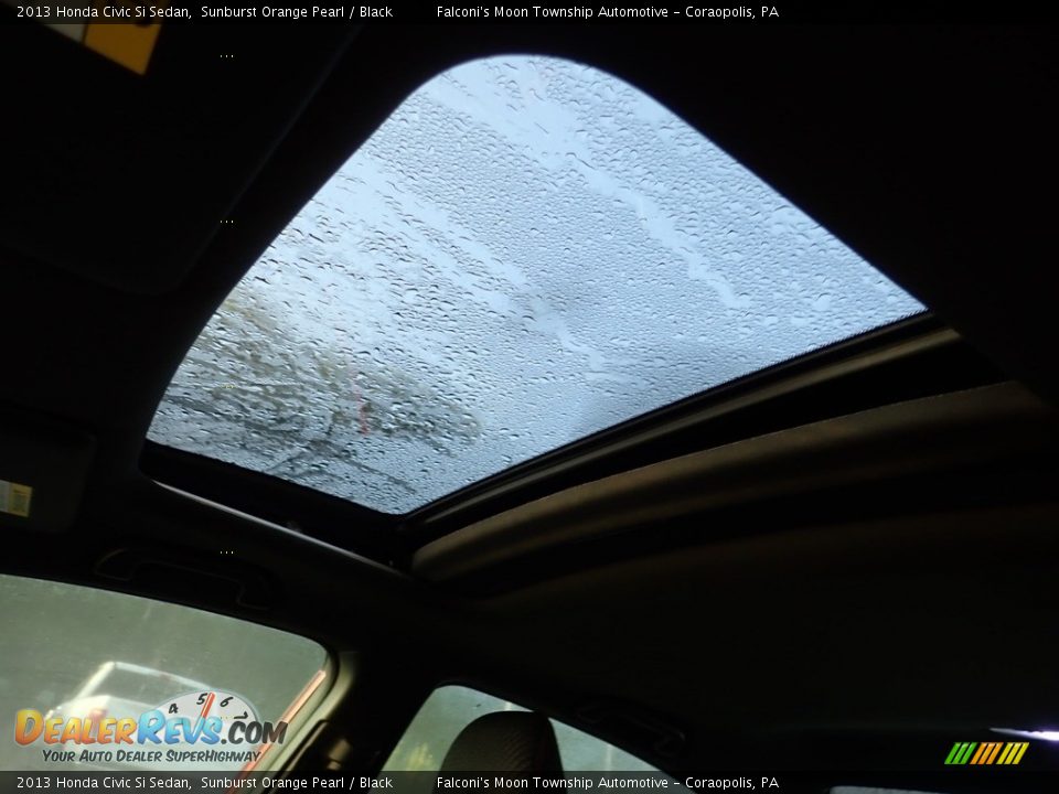 2013 Honda Civic Si Sedan Sunburst Orange Pearl / Black Photo #21