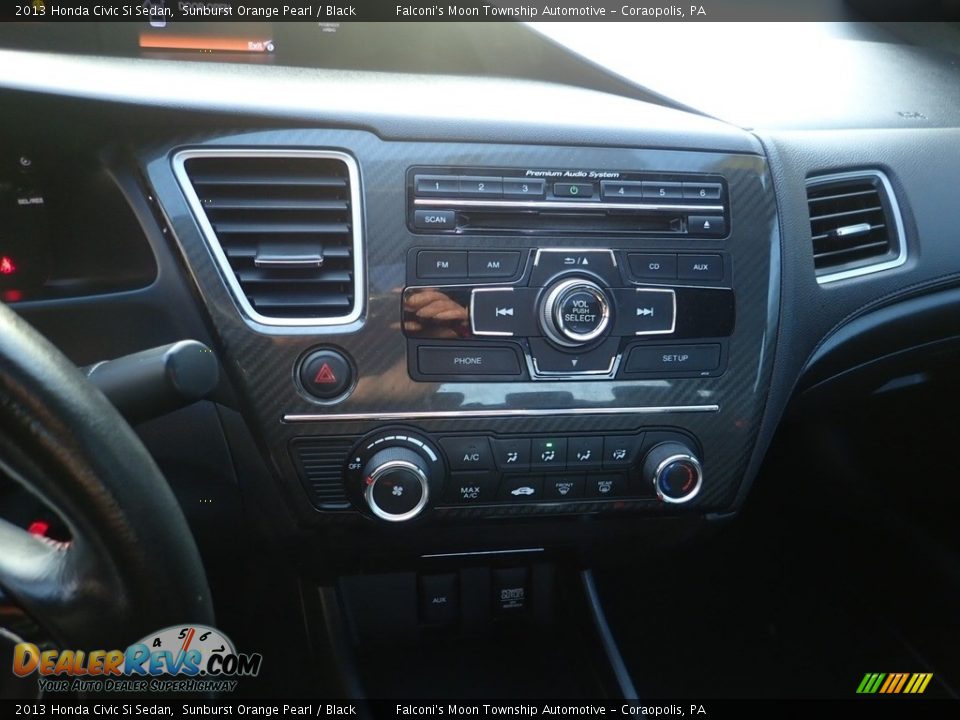 2013 Honda Civic Si Sedan Sunburst Orange Pearl / Black Photo #22