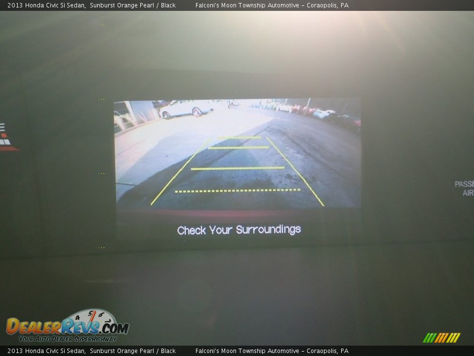 2013 Honda Civic Si Sedan Sunburst Orange Pearl / Black Photo #25