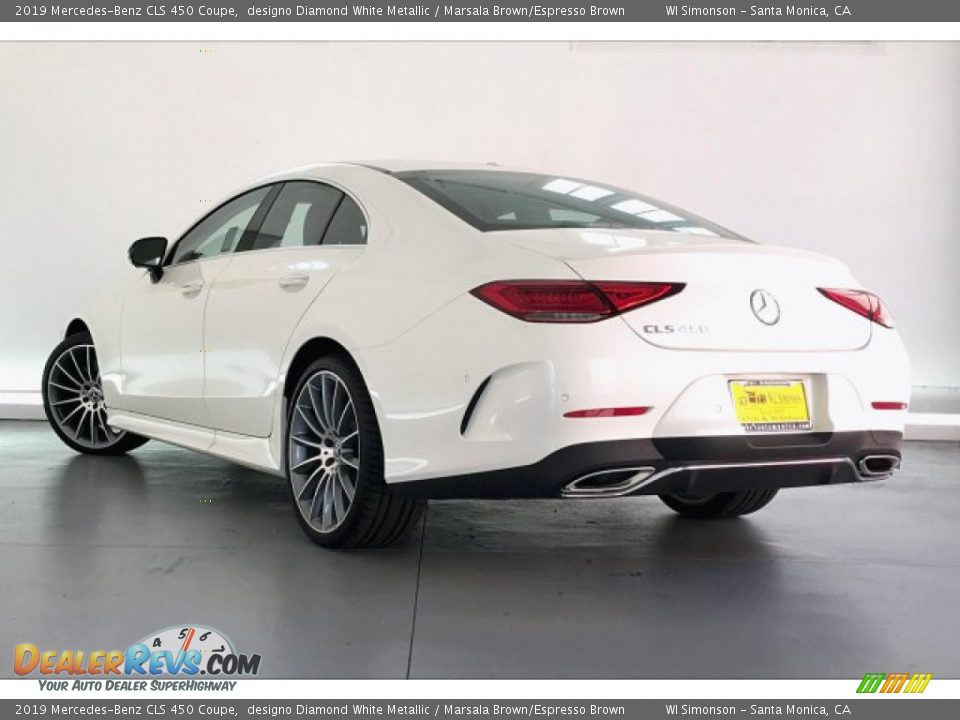 2019 Mercedes-Benz CLS 450 Coupe designo Diamond White Metallic / Marsala Brown/Espresso Brown Photo #2
