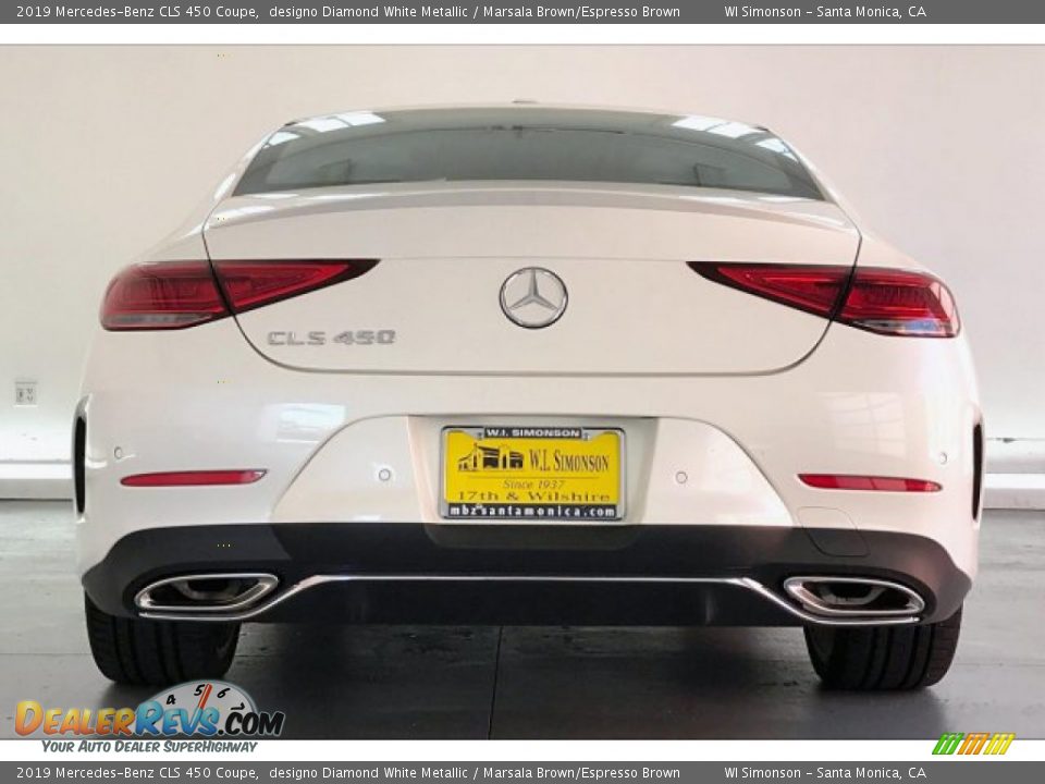 2019 Mercedes-Benz CLS 450 Coupe designo Diamond White Metallic / Marsala Brown/Espresso Brown Photo #3