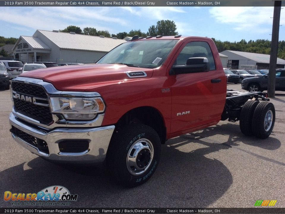 2019 Ram 3500 Tradesman Regular Cab 4x4 Chassis Flame Red / Black/Diesel Gray Photo #5