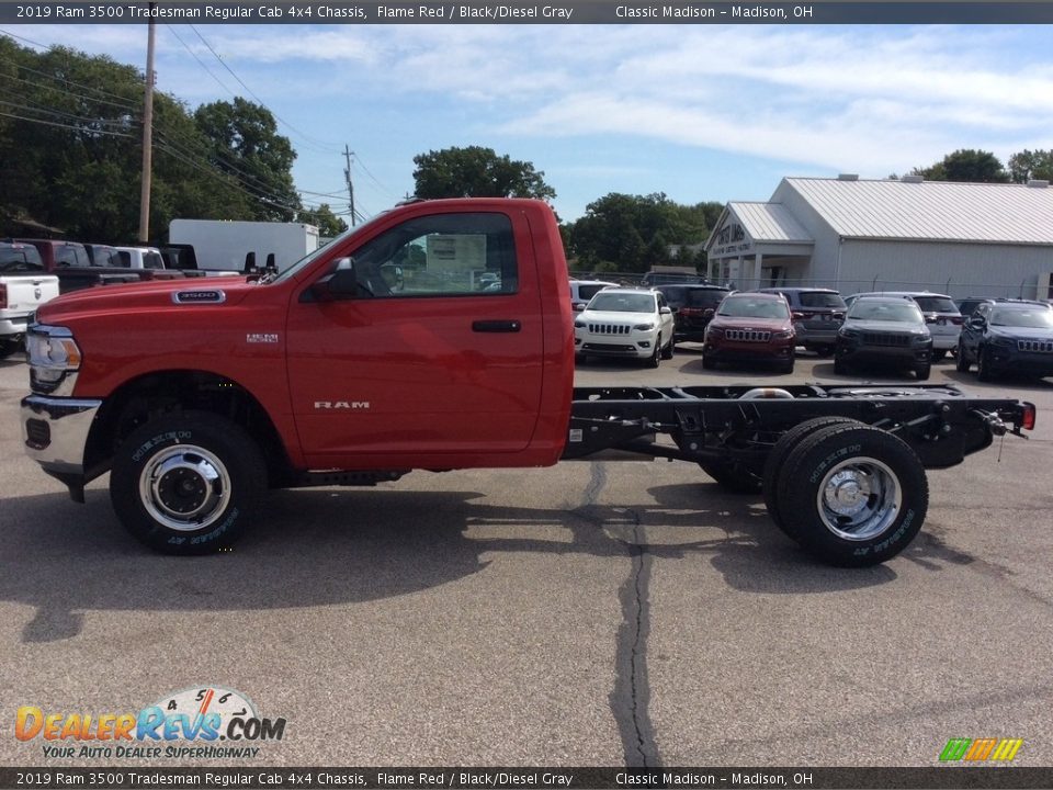 2019 Ram 3500 Tradesman Regular Cab 4x4 Chassis Flame Red / Black/Diesel Gray Photo #6