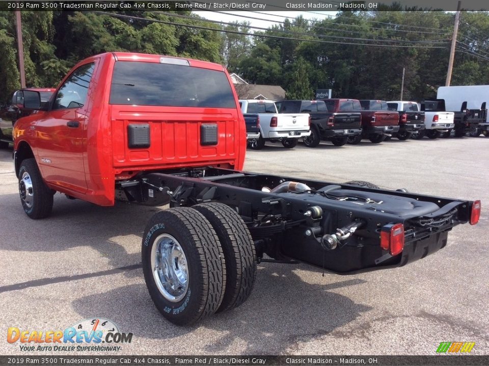 2019 Ram 3500 Tradesman Regular Cab 4x4 Chassis Flame Red / Black/Diesel Gray Photo #7