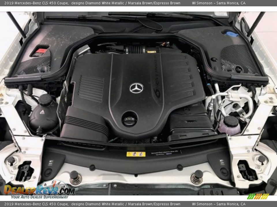 2019 Mercedes-Benz CLS 450 Coupe designo Diamond White Metallic / Marsala Brown/Espresso Brown Photo #8