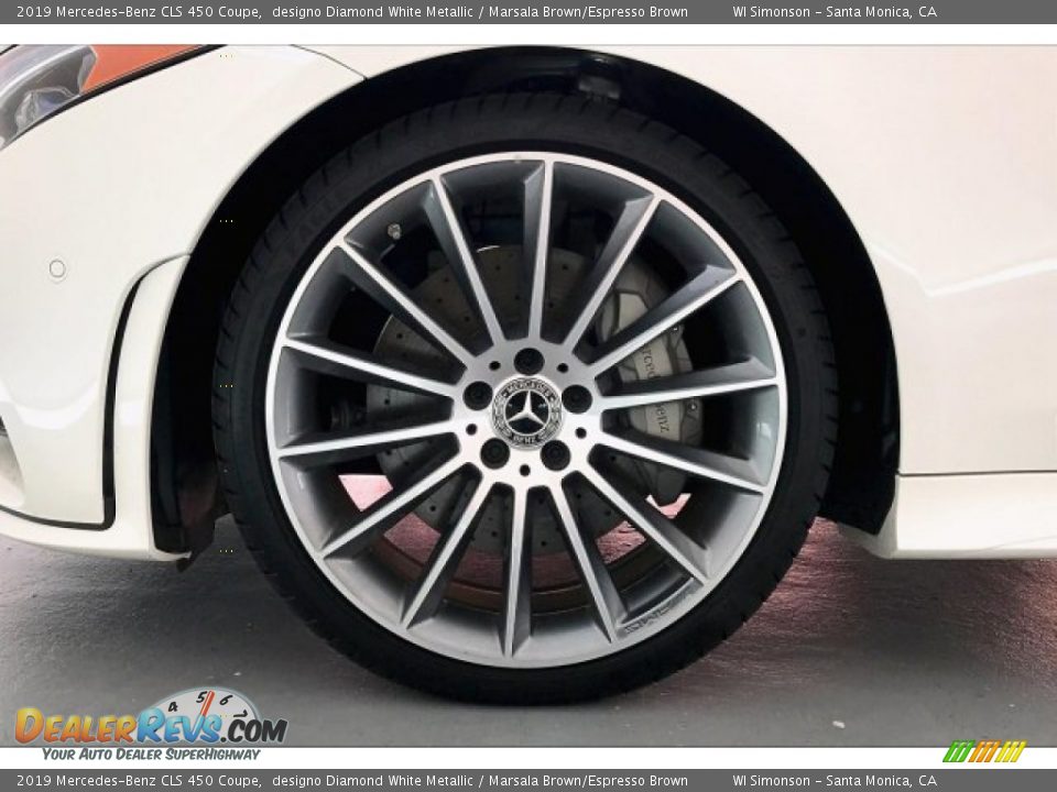 2019 Mercedes-Benz CLS 450 Coupe designo Diamond White Metallic / Marsala Brown/Espresso Brown Photo #9