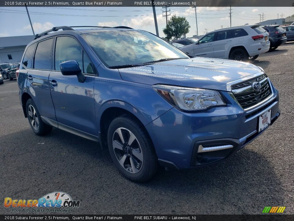 2018 Subaru Forester 2.5i Premium Quartz Blue Pearl / Platinum Photo #1