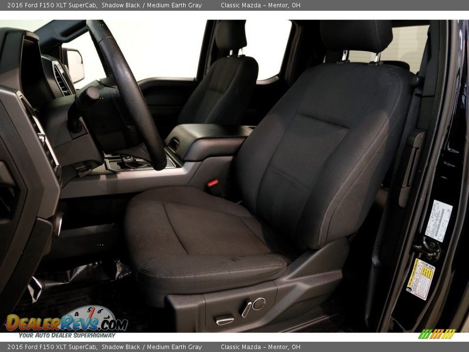 2016 Ford F150 XLT SuperCab Shadow Black / Medium Earth Gray Photo #6