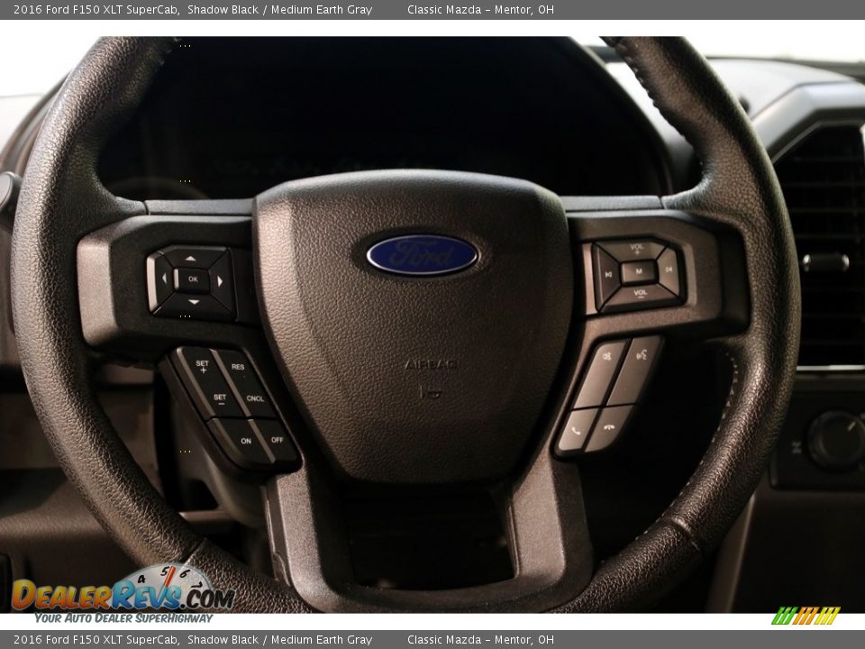 2016 Ford F150 XLT SuperCab Shadow Black / Medium Earth Gray Photo #8