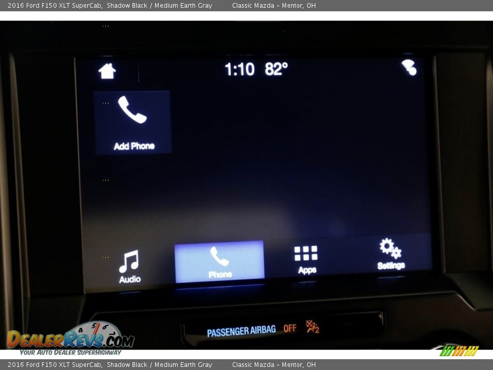 2016 Ford F150 XLT SuperCab Shadow Black / Medium Earth Gray Photo #12