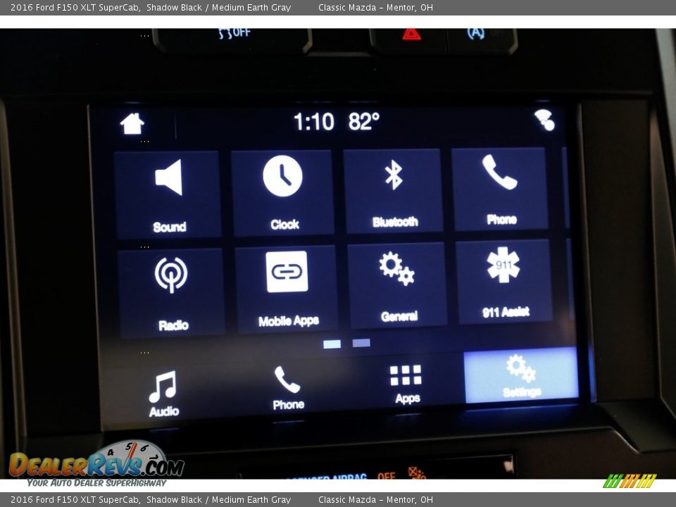 2016 Ford F150 XLT SuperCab Shadow Black / Medium Earth Gray Photo #13