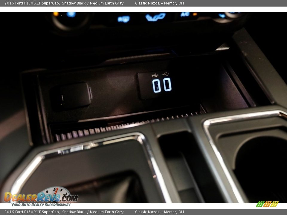 2016 Ford F150 XLT SuperCab Shadow Black / Medium Earth Gray Photo #16