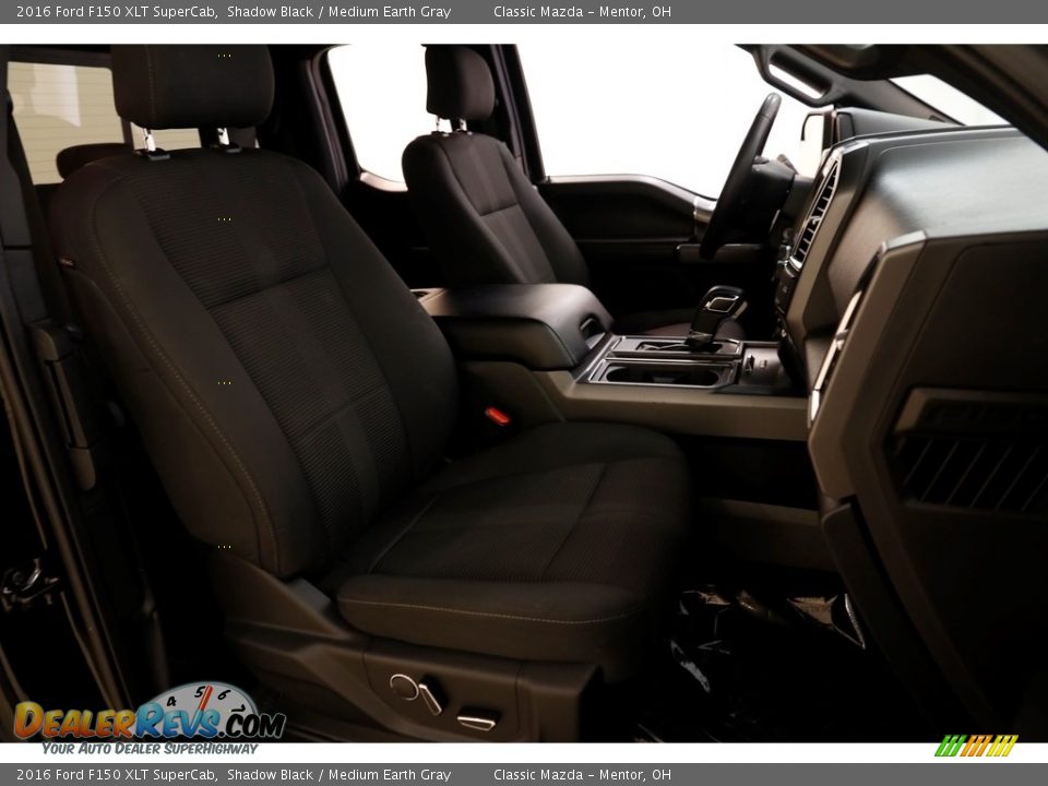 2016 Ford F150 XLT SuperCab Shadow Black / Medium Earth Gray Photo #17