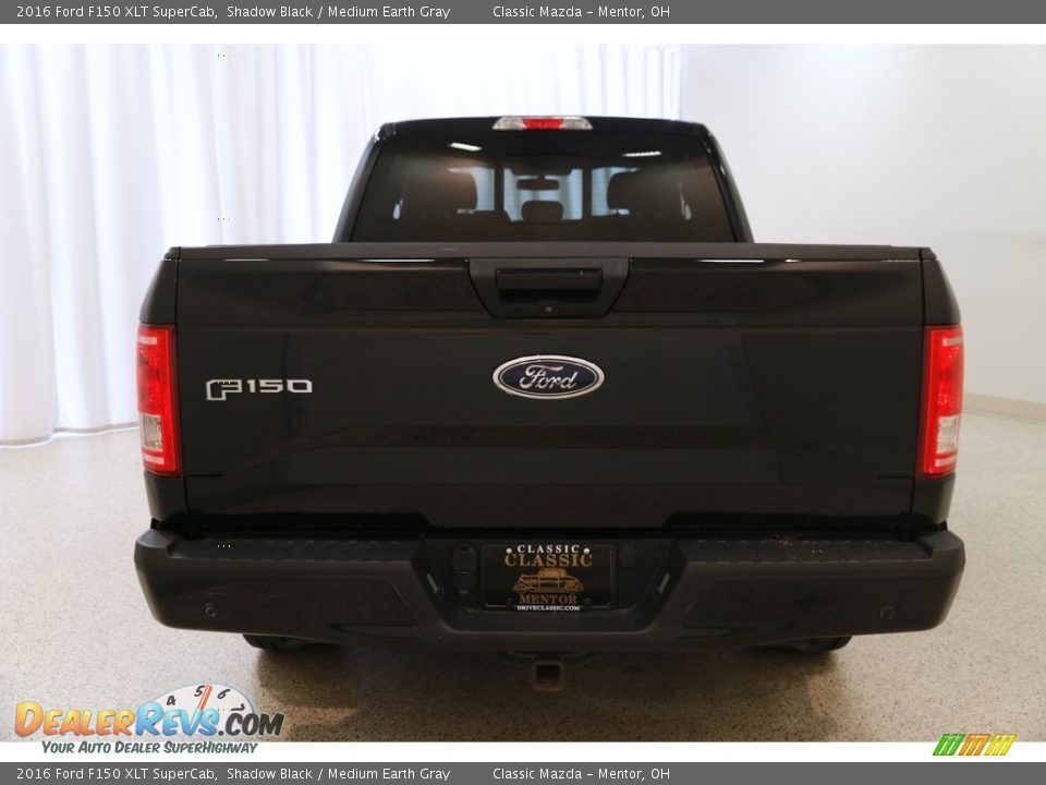 2016 Ford F150 XLT SuperCab Shadow Black / Medium Earth Gray Photo #20