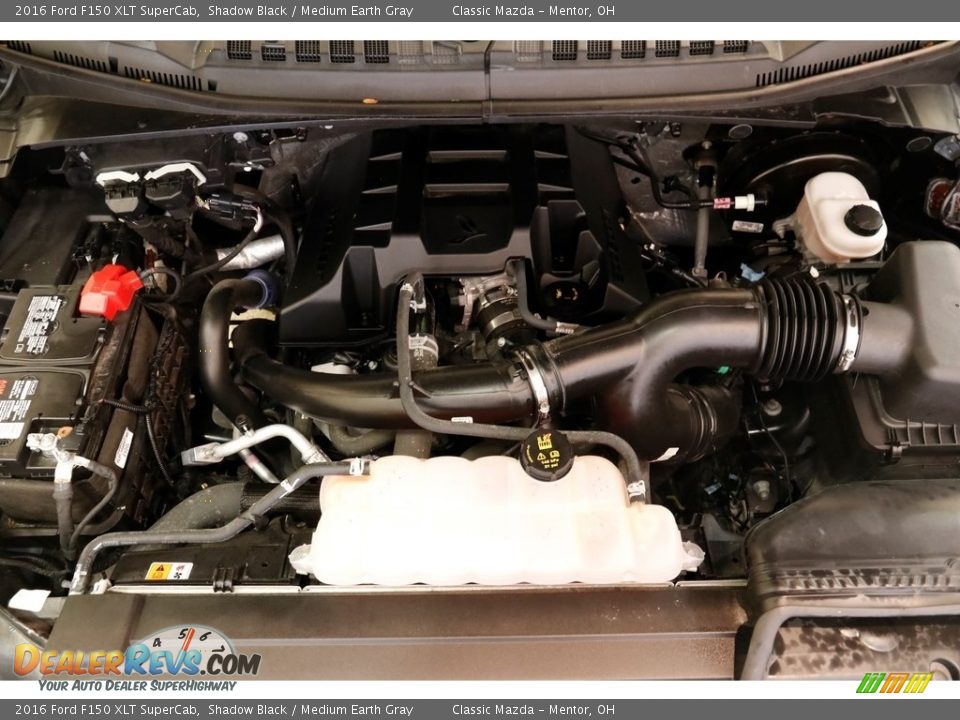 2016 Ford F150 XLT SuperCab Shadow Black / Medium Earth Gray Photo #21