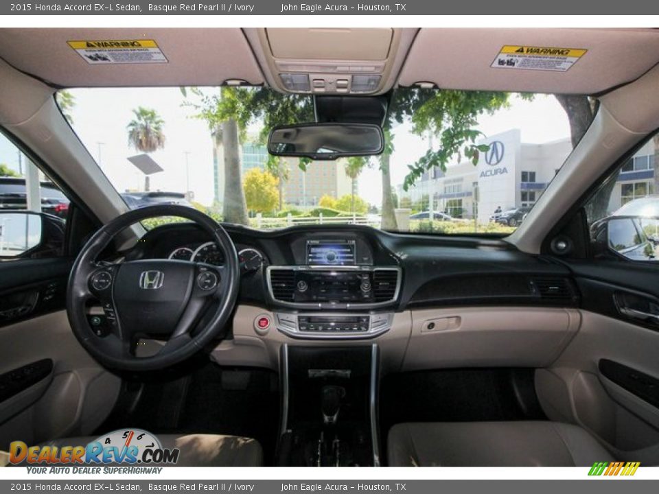 2015 Honda Accord EX-L Sedan Basque Red Pearl II / Ivory Photo #9