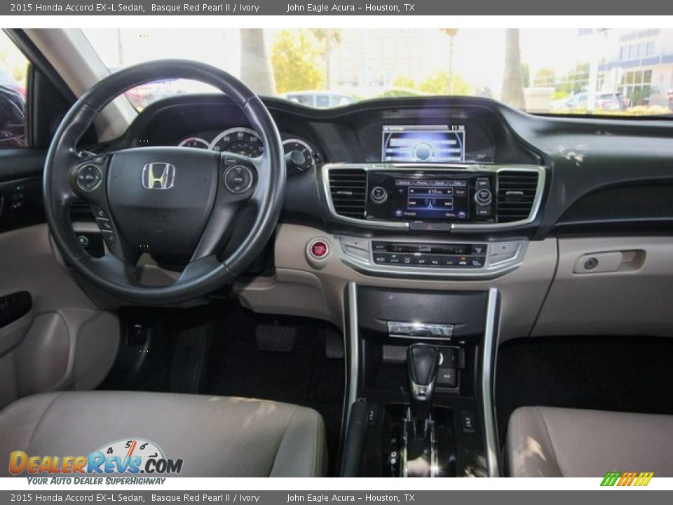 2015 Honda Accord EX-L Sedan Basque Red Pearl II / Ivory Photo #26