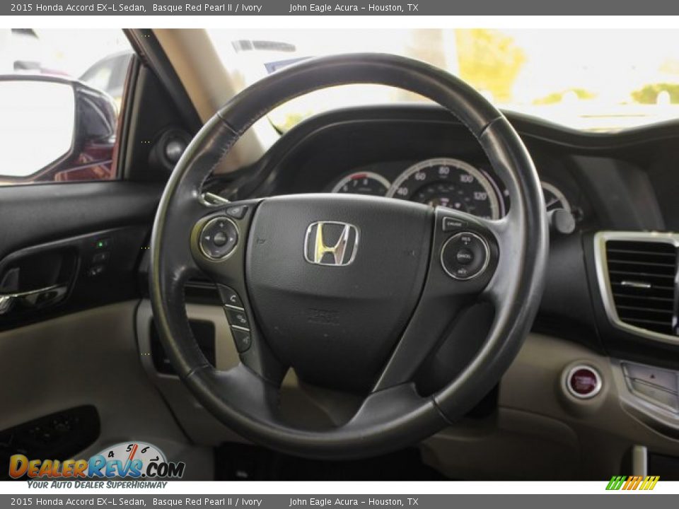 2015 Honda Accord EX-L Sedan Basque Red Pearl II / Ivory Photo #30