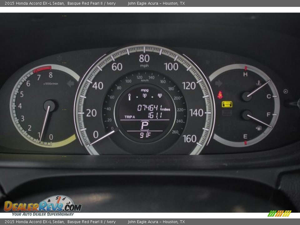 2015 Honda Accord EX-L Sedan Basque Red Pearl II / Ivory Photo #32