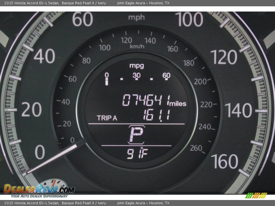 2015 Honda Accord EX-L Sedan Basque Red Pearl II / Ivory Photo #33
