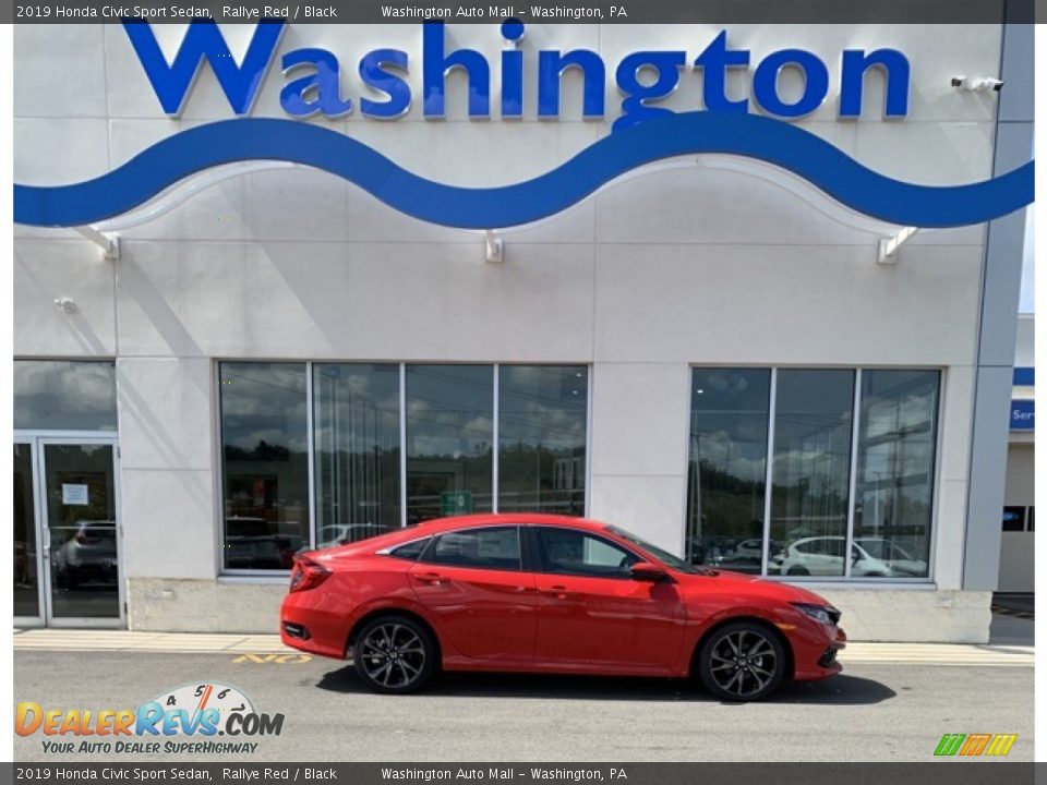 2019 Honda Civic Sport Sedan Rallye Red / Black Photo #1