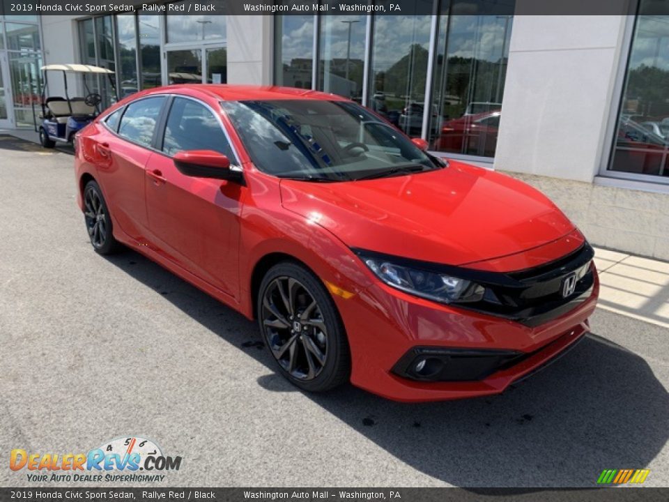2019 Honda Civic Sport Sedan Rallye Red / Black Photo #2