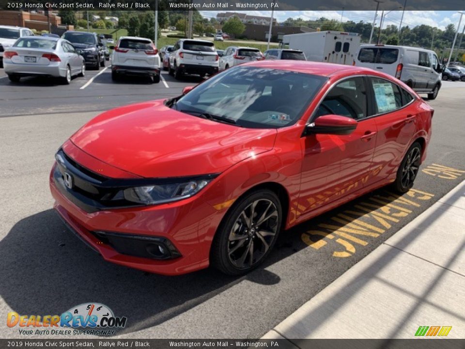 2019 Honda Civic Sport Sedan Rallye Red / Black Photo #4