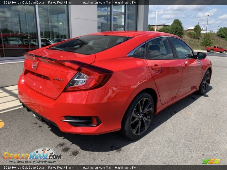 2019 Honda Civic Sport Sedan Rallye Red / Black Photo #7