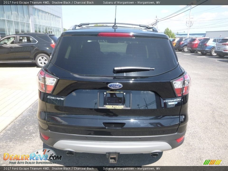 2017 Ford Escape Titanium 4WD Shadow Black / Charcoal Black Photo #5