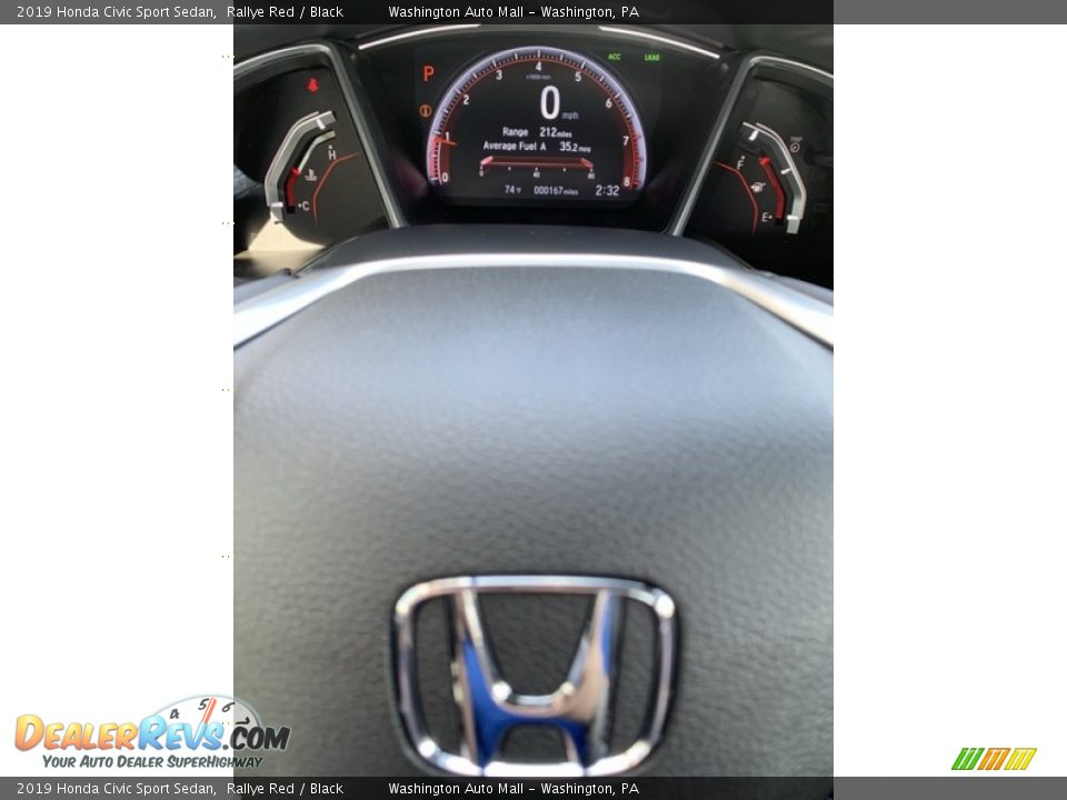 2019 Honda Civic Sport Sedan Rallye Red / Black Photo #30
