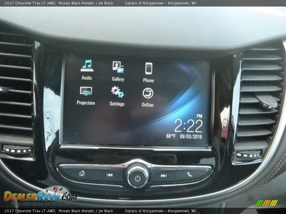 2017 Chevrolet Trax LT AWD Mosaic Black Metallic / Jet Black Photo #17