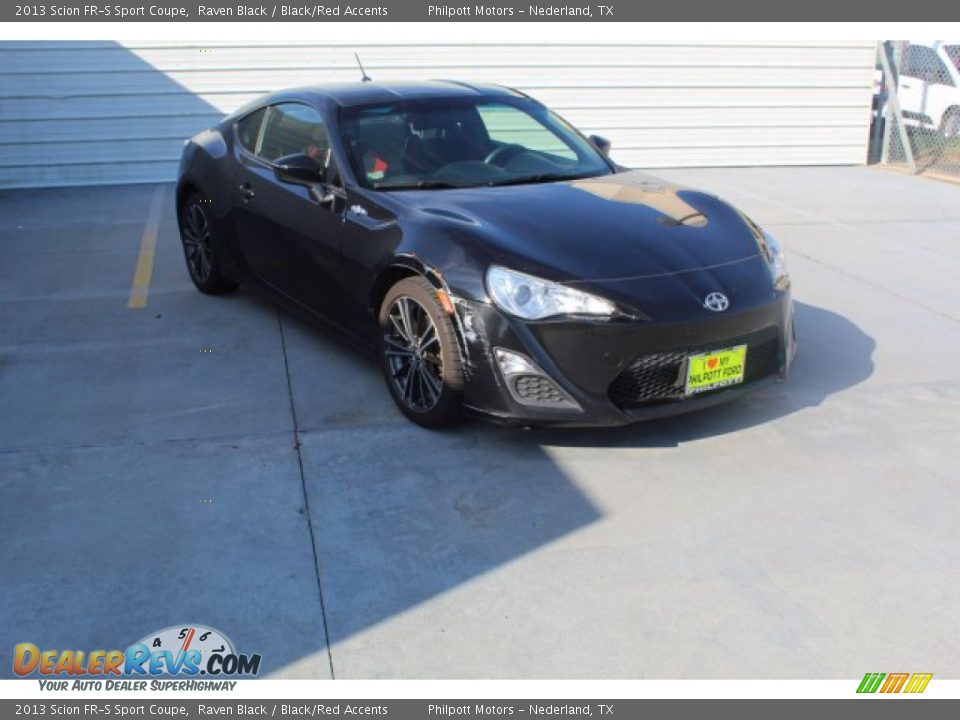 2013 Scion FR-S Sport Coupe Raven Black / Black/Red Accents Photo #2