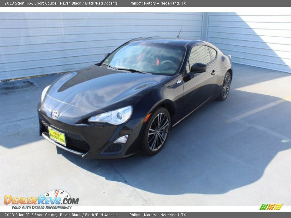 2013 Scion FR-S Sport Coupe Raven Black / Black/Red Accents Photo #4