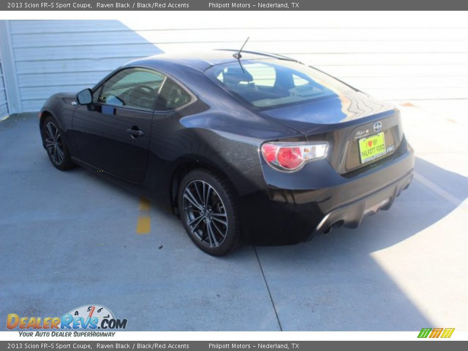2013 Scion FR-S Sport Coupe Raven Black / Black/Red Accents Photo #7