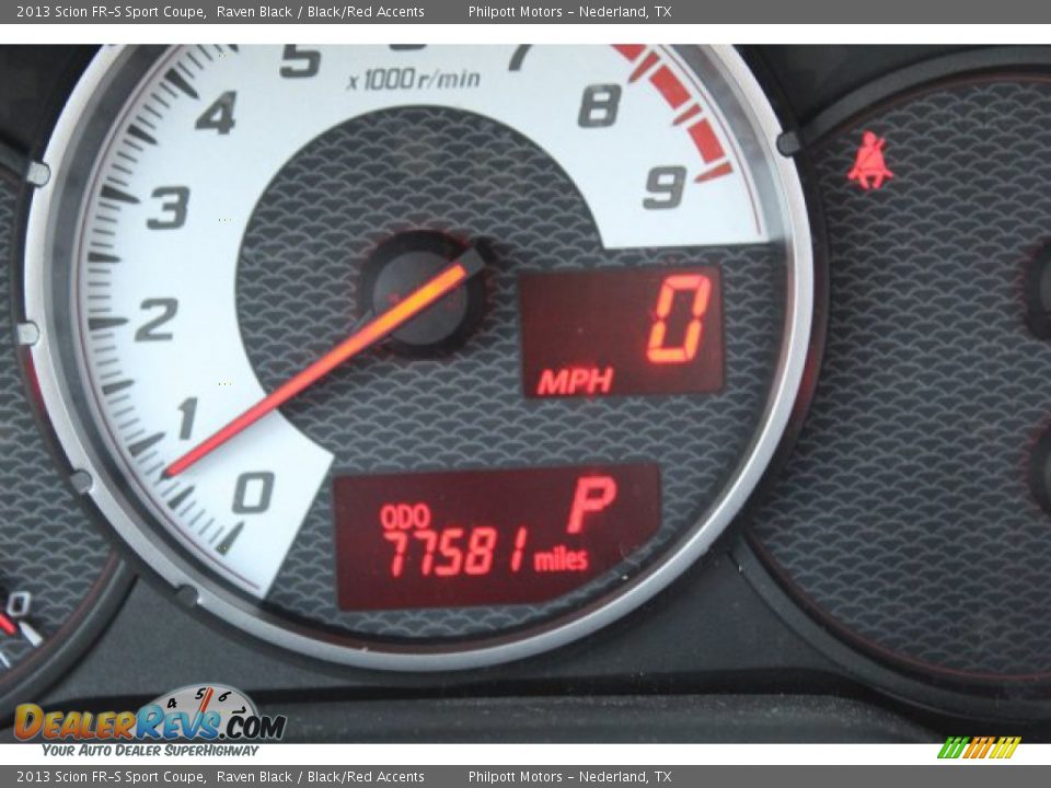 2013 Scion FR-S Sport Coupe Raven Black / Black/Red Accents Photo #13