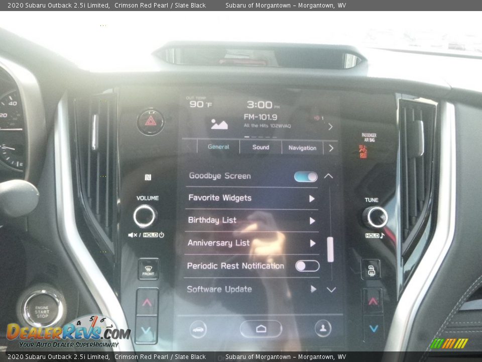 2020 Subaru Outback 2.5i Limited Crimson Red Pearl / Slate Black Photo #17