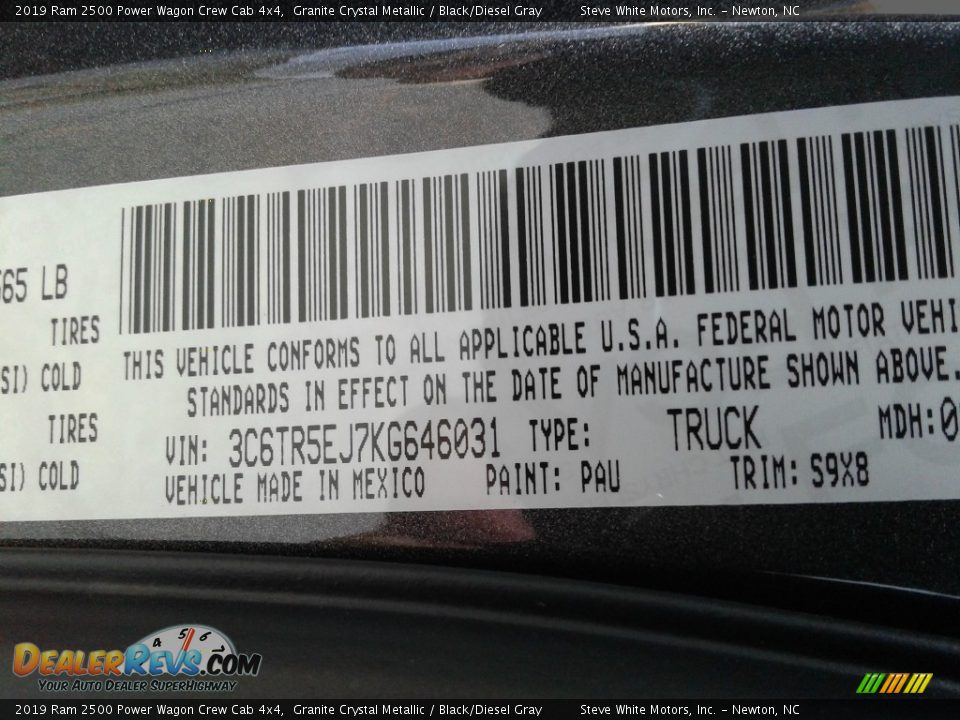 2019 Ram 2500 Power Wagon Crew Cab 4x4 Granite Crystal Metallic / Black/Diesel Gray Photo #36