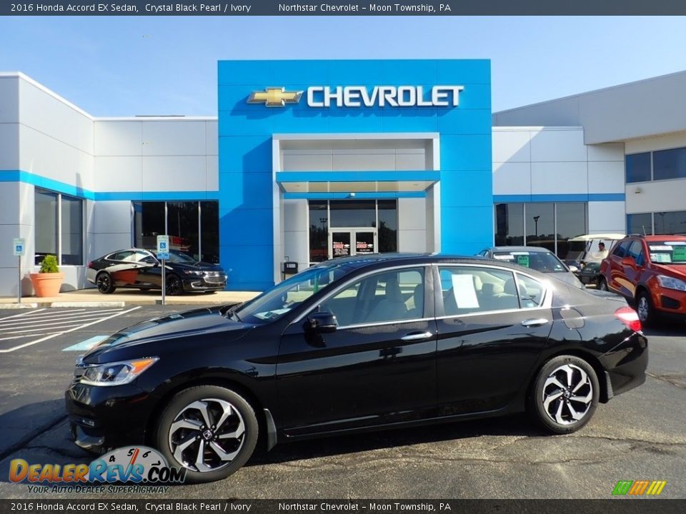 2016 Honda Accord EX Sedan Crystal Black Pearl / Ivory Photo #1