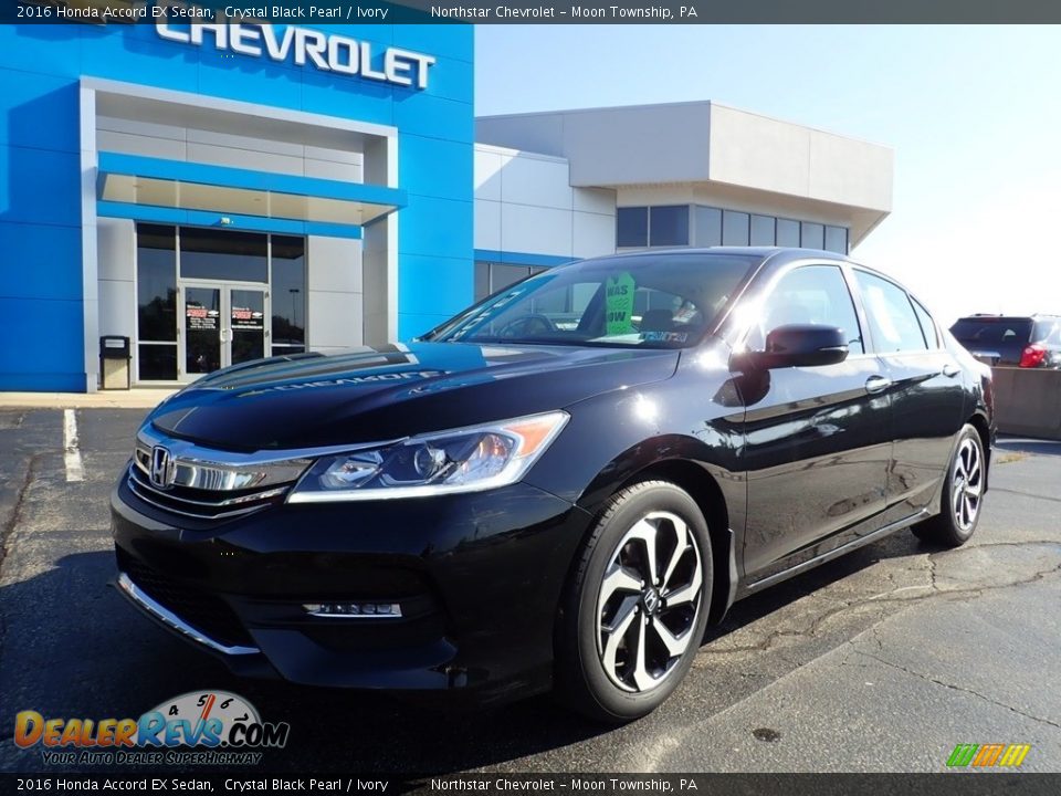 2016 Honda Accord EX Sedan Crystal Black Pearl / Ivory Photo #2