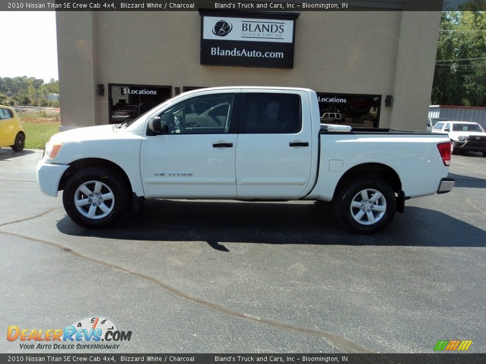 2010 Nissan Titan SE Crew Cab 4x4 Blizzard White / Charcoal Photo #1