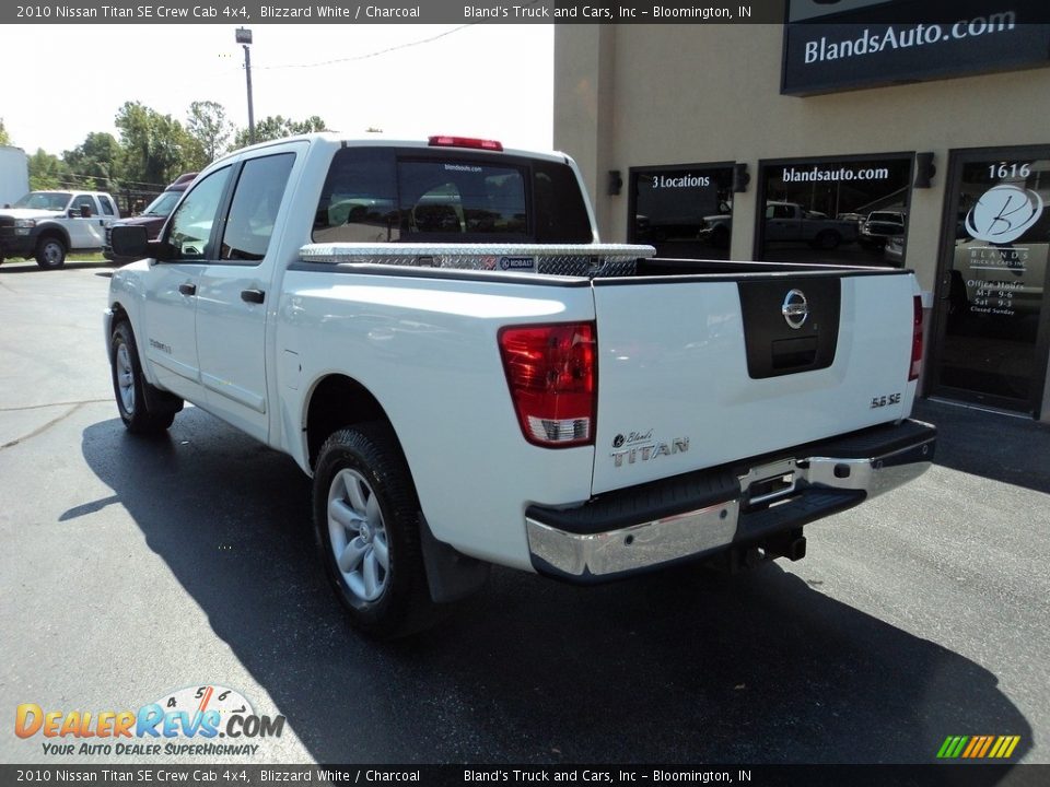 2010 Nissan Titan SE Crew Cab 4x4 Blizzard White / Charcoal Photo #3