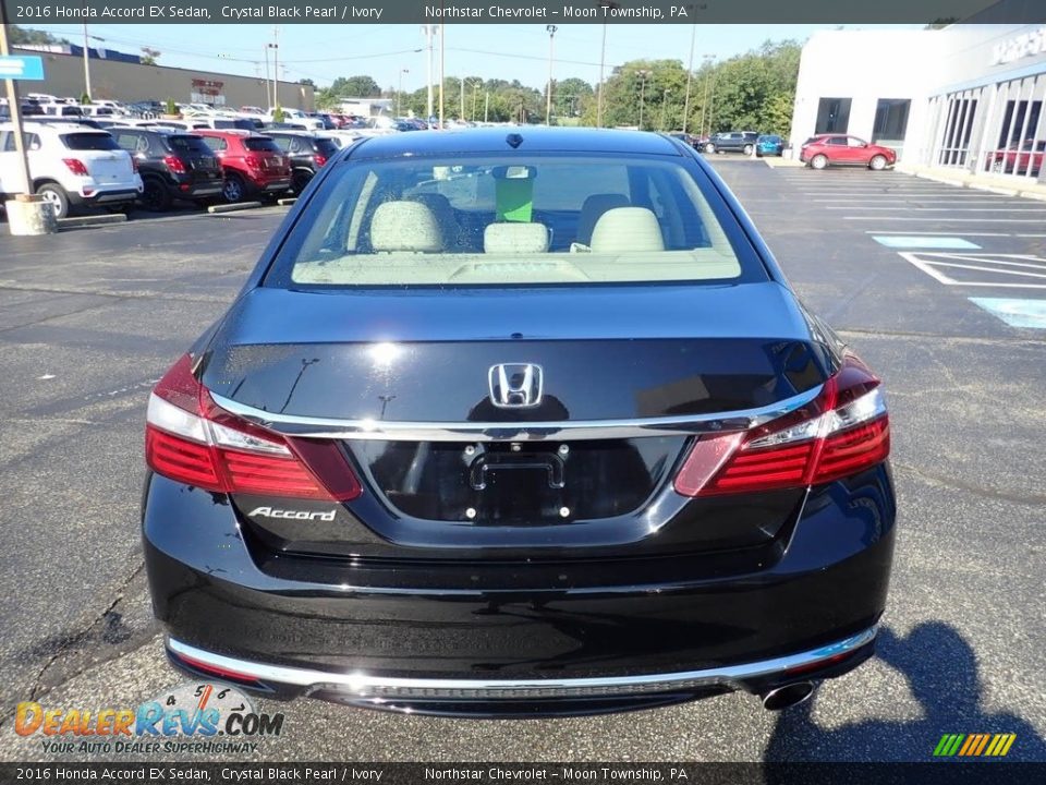 2016 Honda Accord EX Sedan Crystal Black Pearl / Ivory Photo #6