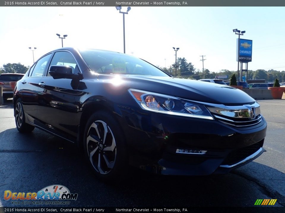 2016 Honda Accord EX Sedan Crystal Black Pearl / Ivory Photo #12