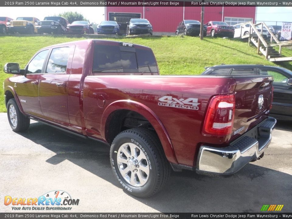 2019 Ram 2500 Laramie Mega Cab 4x4 Delmonico Red Pearl / Mountain Brown/Light Frost Beige Photo #3