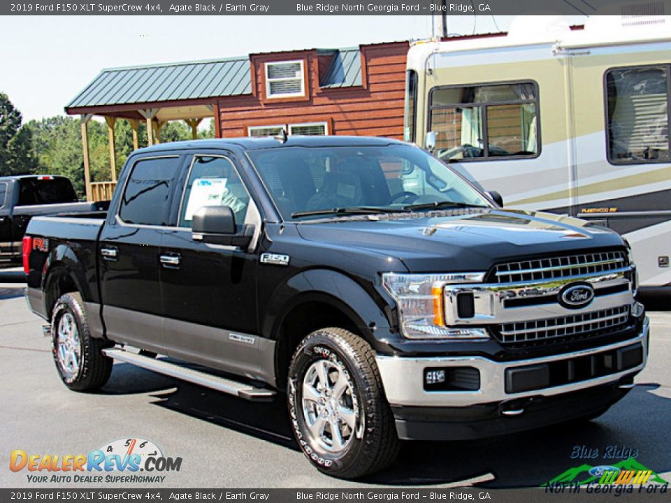 2019 Ford F150 XLT SuperCrew 4x4 Agate Black / Earth Gray Photo #7