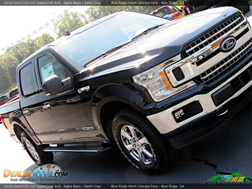 2019 Ford F150 XLT SuperCrew 4x4 Agate Black / Earth Gray Photo #30