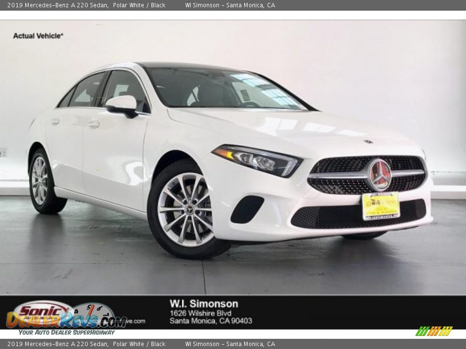 2019 Mercedes-Benz A 220 Sedan Polar White / Black Photo #1