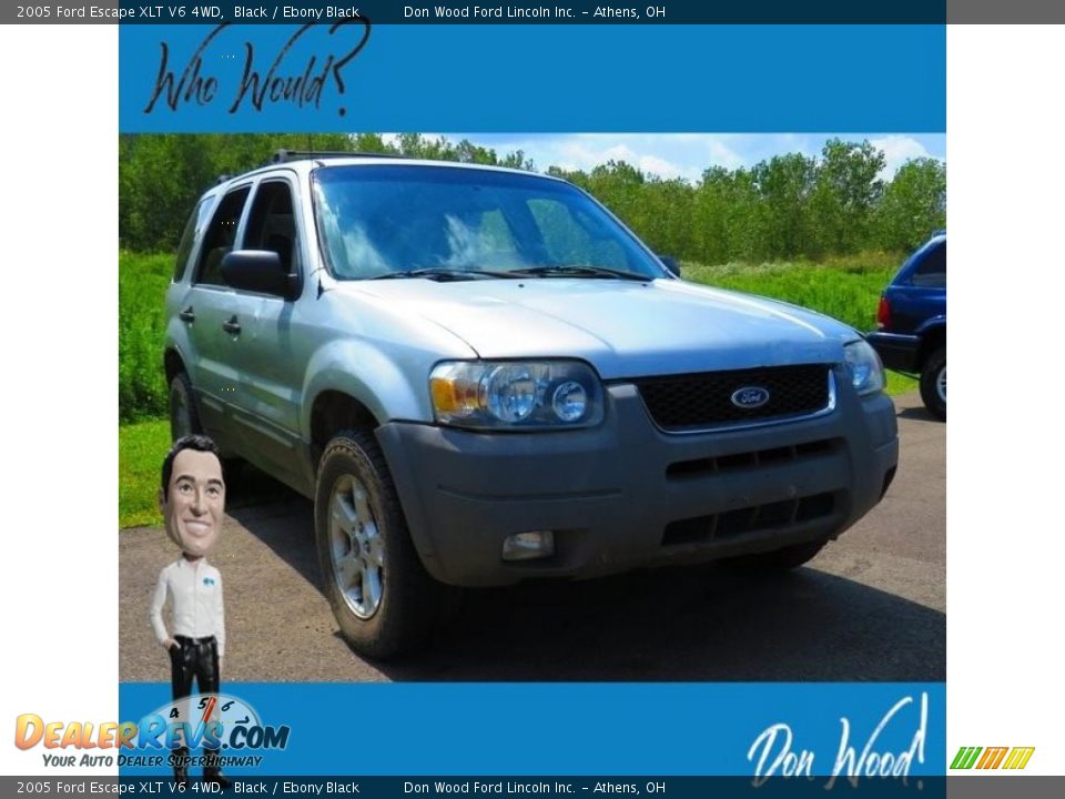 2005 Ford Escape XLT V6 4WD Black / Ebony Black Photo #1